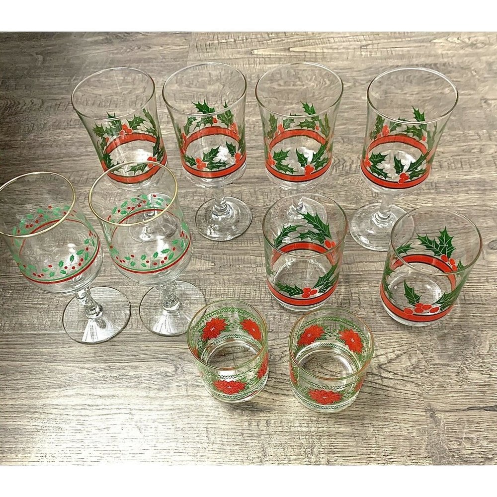 LIBBEY GLASS COMPANY Vintage 80s Christmas